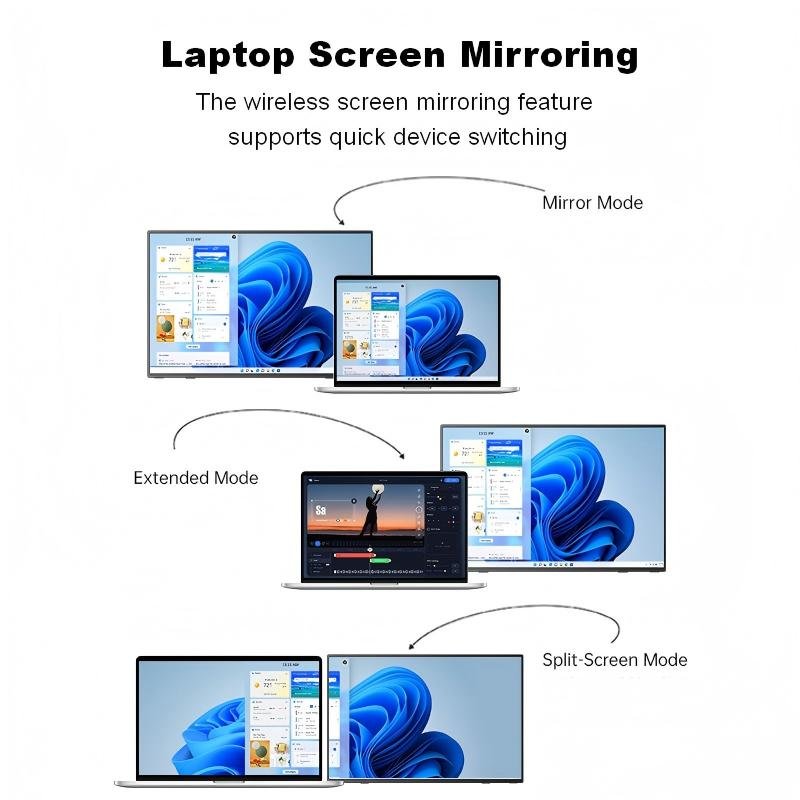 17.3-inch Portable Monitor with Wireless Screen Mirroring - 图片 2