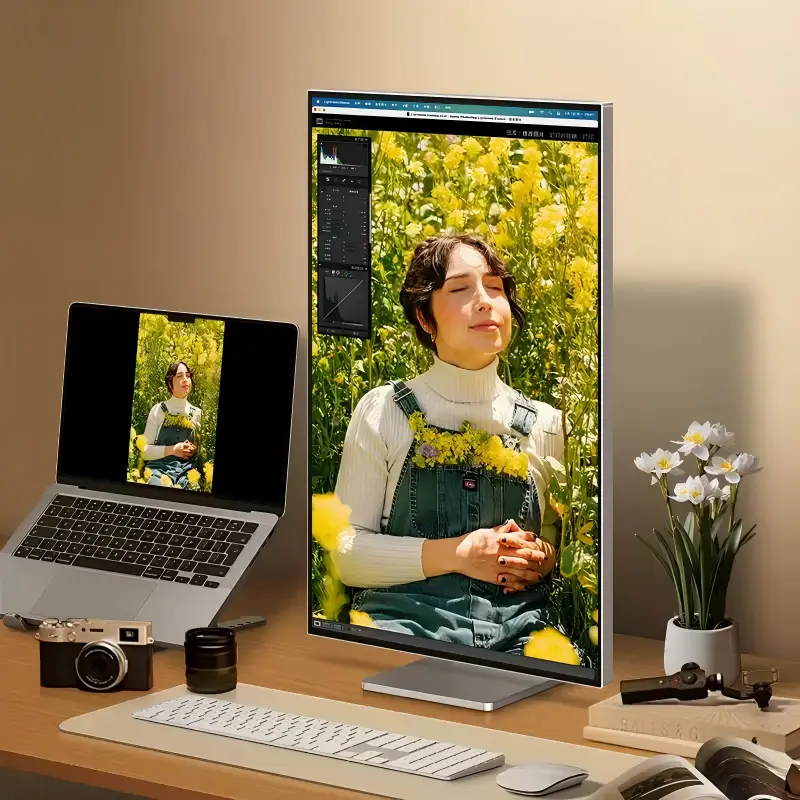 Frameless Vertical Desktop Monitor with Type-C Input - 图片 4