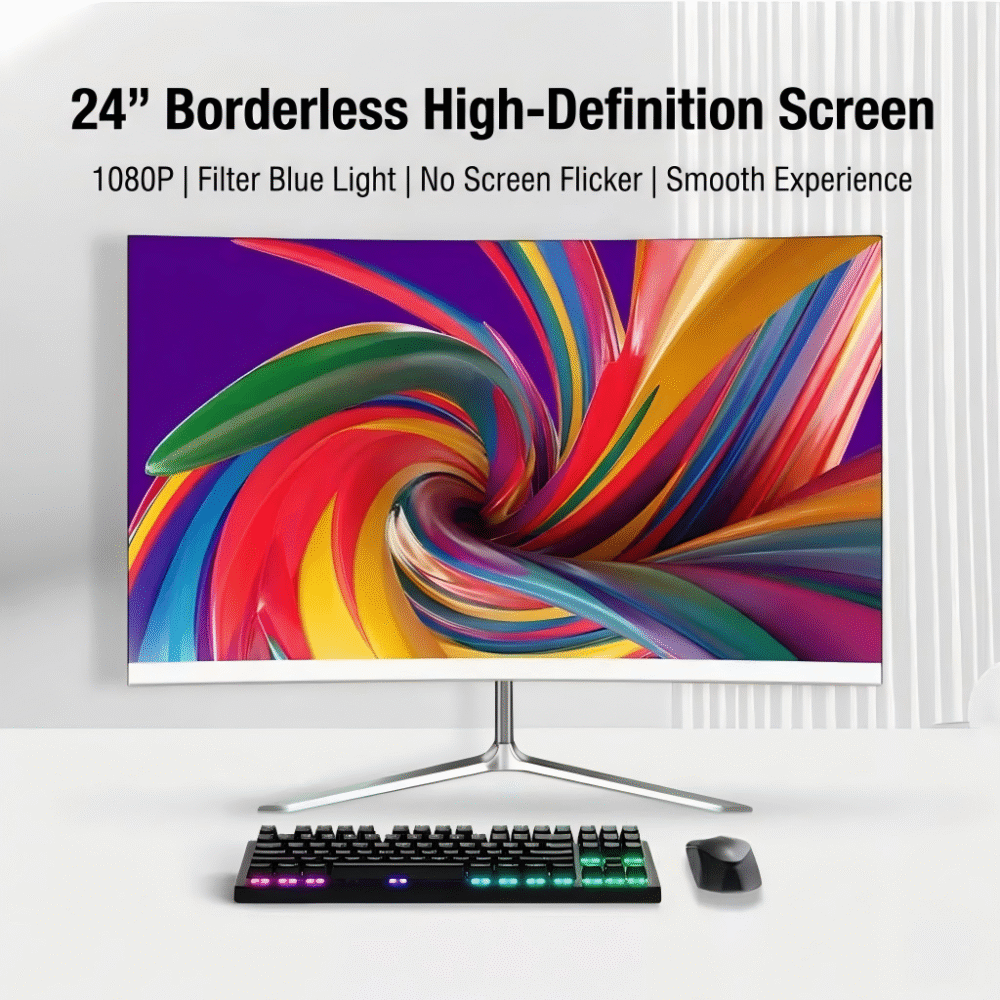 Frameless HD Desktop Monitor for Office & CCTV Surveillance - 图片 2